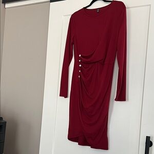 Shein Women’s Red Long Sleeve Dress